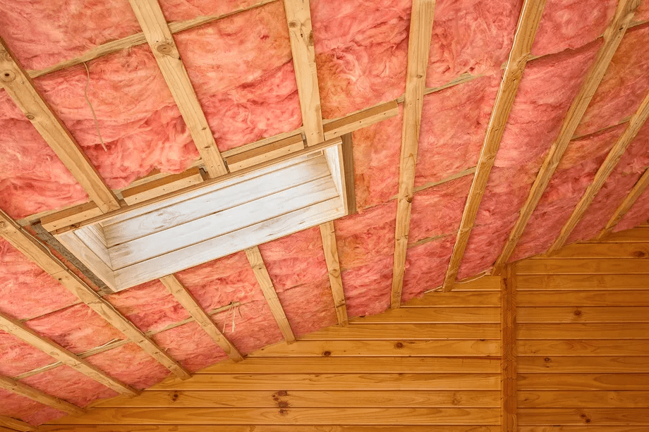 Batt insulation in a roof